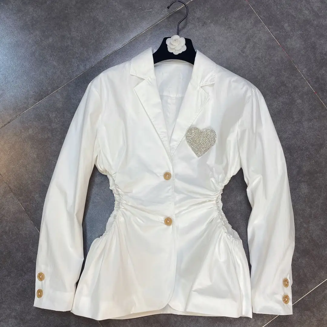 

Summer women's satin, diamond-studded appliqués, hollow jacket, jacket 2021New ladies fashion long-sleeved top jacket bra XL