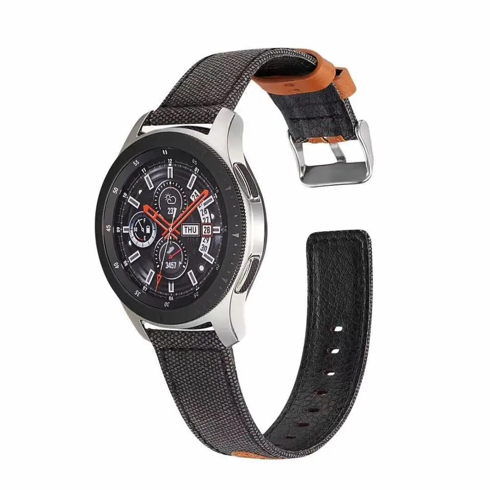 Тканевый ремешок для huawei watch GT 2 pro ремешок samsung galaxy watch 46 мм s3 браслет Ticwatch pro для amazfit 1 2s pace браслет - Band Color: black
