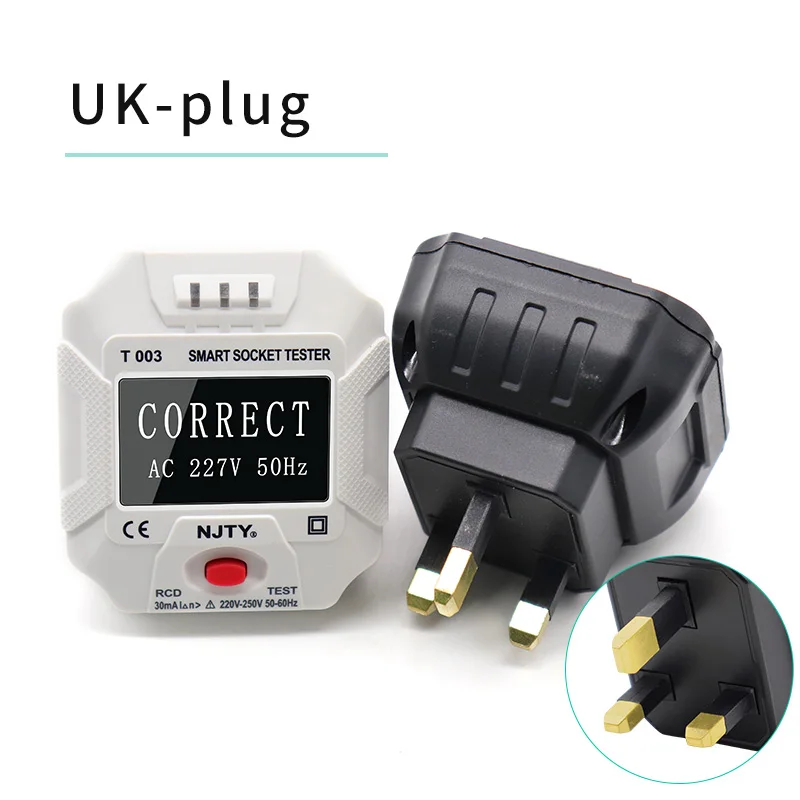 Тестер розеток Habotest HT106 Pro Voltage Test Socket Detector UK EU Plug Ground Zero Line Проверка полярности