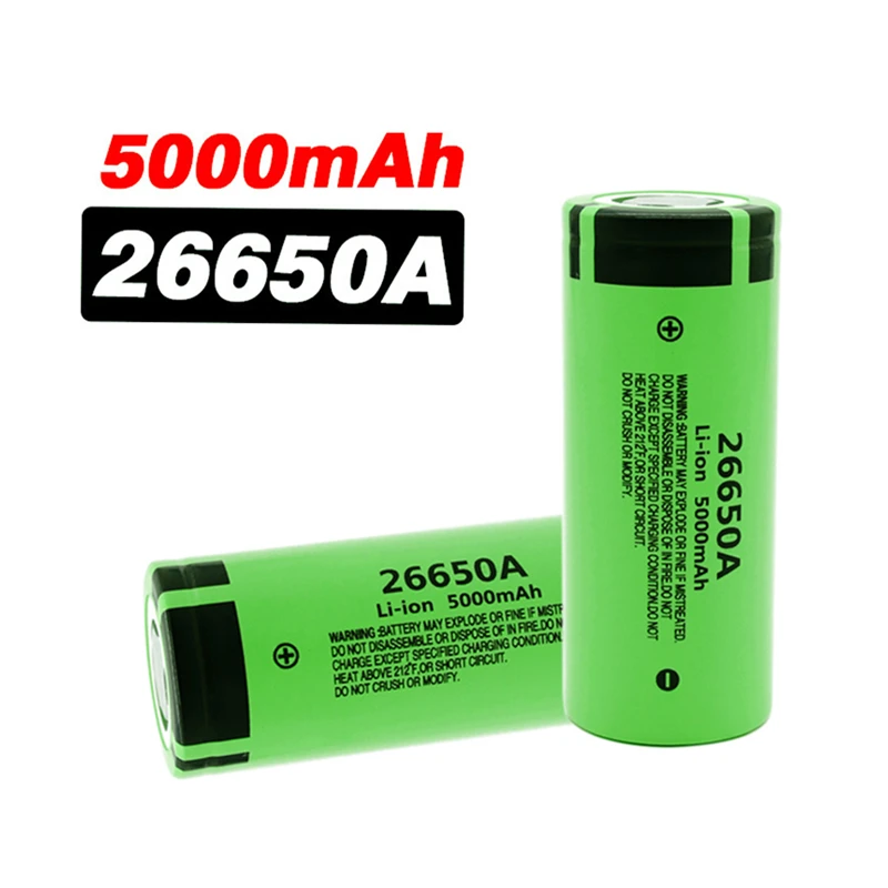 3 7 V 5000mAh 100% новый аккумулятор 26650A высокой емкости 26650 Li Ion аккумуляторная батарея