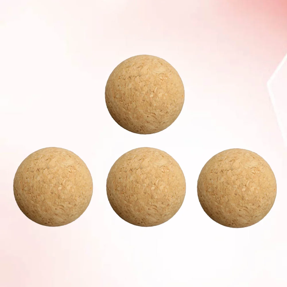 

4pcs Wooden Baby-foot Table Footballs Fun Tabletop Soccer Interactive Toys Game Accessories