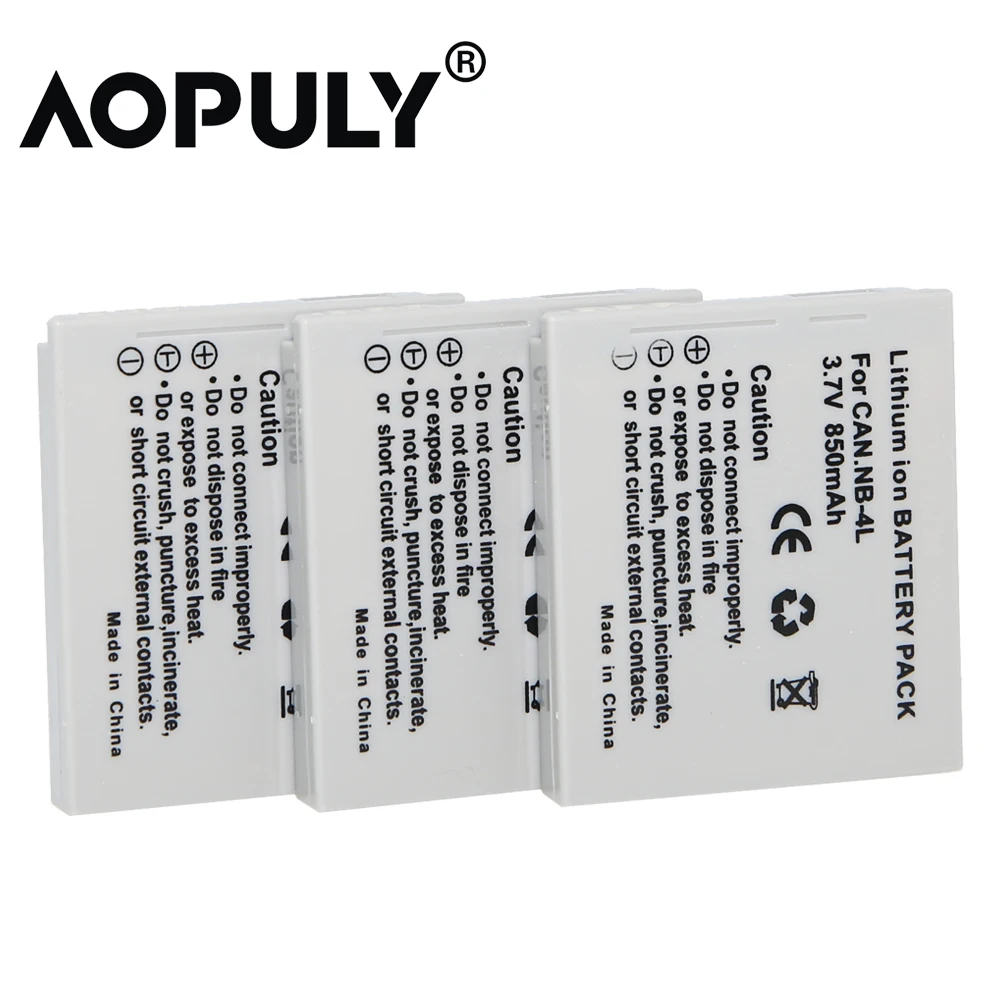 AOPULY 1 шт. NB-4L NB 4L NB4L аккумуляторная батарея + USB ЖК-зарядное устройство для цифровой