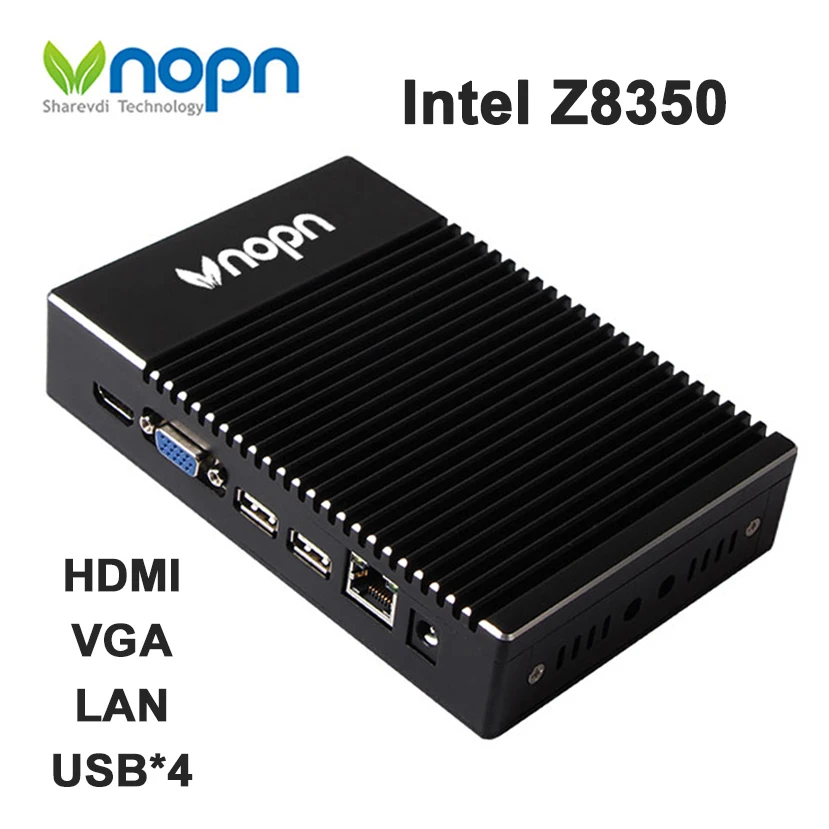 K800-F1 Безвентиляторный Windows 10 Мини ПК Intel Z8350 четырехъядерный 2G DDR3L eMMC 16G 4* USB HDMI VGA офисный Мини компьютер Настольные компьютеры HTPC