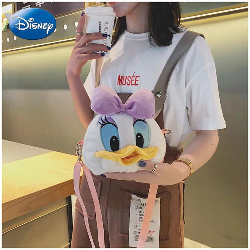 Плюшевая сумка в форме сердца для девочек Disney Женская мультяшная плюшевая