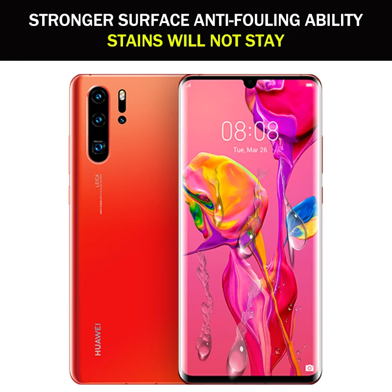 Гидрогелевая пленка с полным покрытием 1000D для Huawei P30 Pro P20 Lite P40 Защита экрана Mate 40
