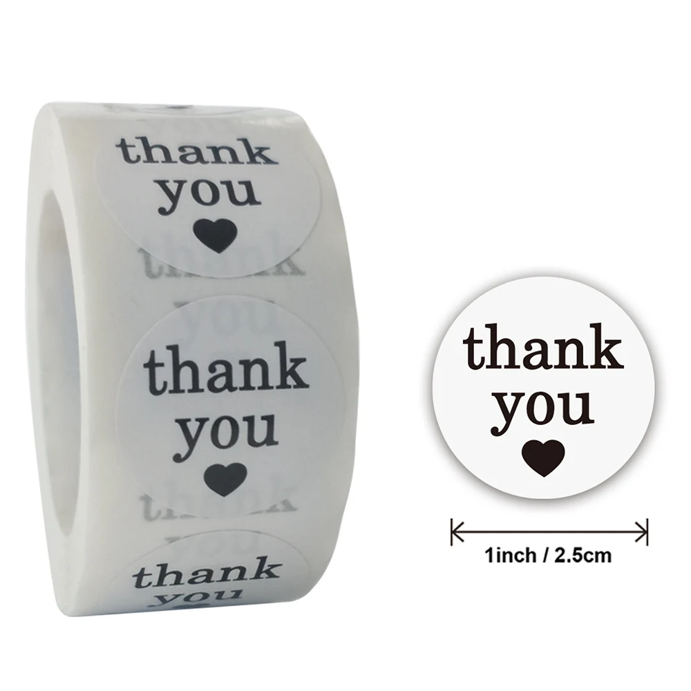 500 шт./рулон спасибо Стикеры с цветочным дизайном Цветочный принт ярлыка