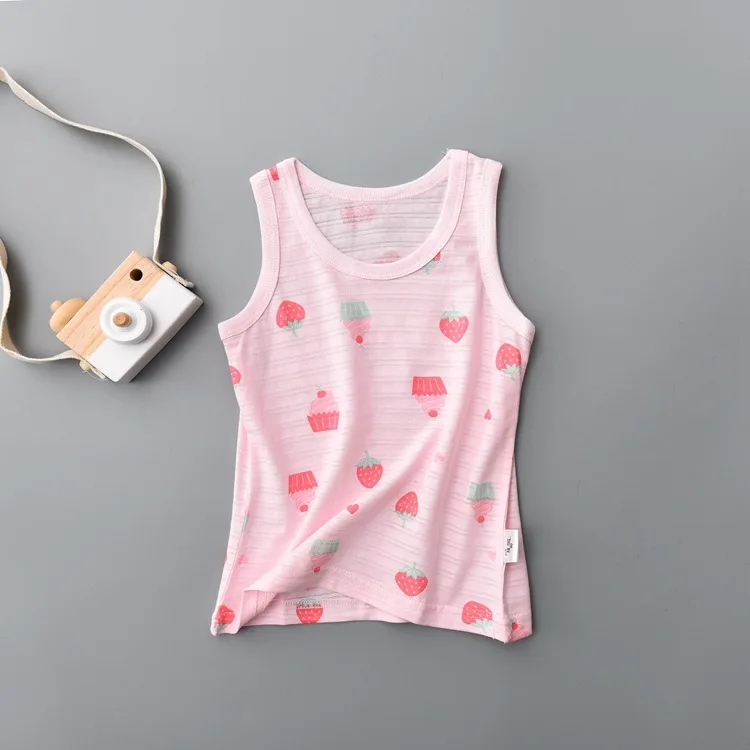 Летний унисекс жилет милая одежда без рукавов для малышей вечерние хлопковые