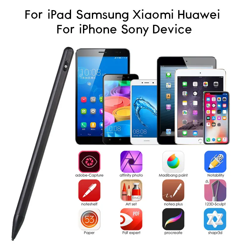 Активный стилус, стилус для Apple iPad Pro 11, 12,9, 10,5, 9,7, мини, воздушный, умный, ёмкостный карандаш для iPhone, huawei, iOS, Android