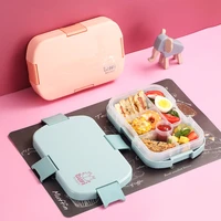 hot sale lunch box microwave multiple grids food storage leakproof kids bento box 920ml container