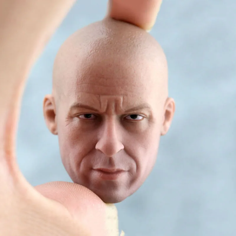 1/6 Scale Movie Star Vin Diesel Male Head Sculpt Carved Model for 12 inches Action Figure Body