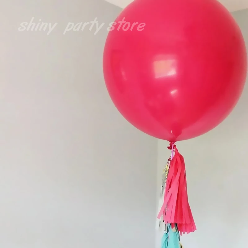 10 Stück 36 Zoll Riesenballons Hochzeit Geburtstag Party Dekoration 90 cm Gelb Rosa Rot Runder Ballon Valentinstag Heliumballon – Detail 6