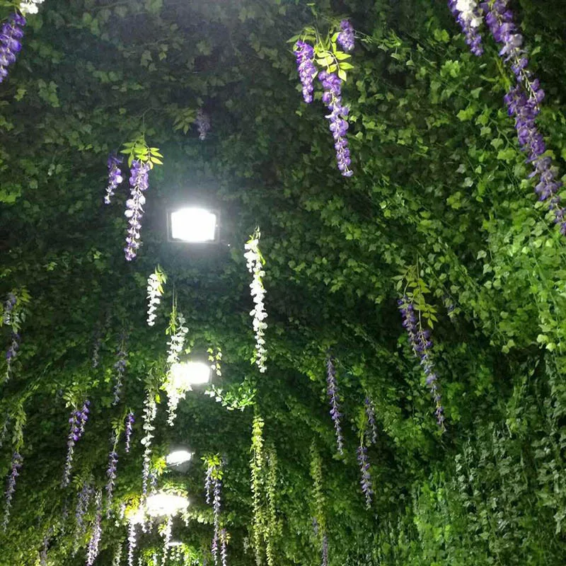 

12 Pcs 2M Artificial Hanging Vine Plant Leaves Plastic Home Garden Wall Wedding Decoration MAZI888