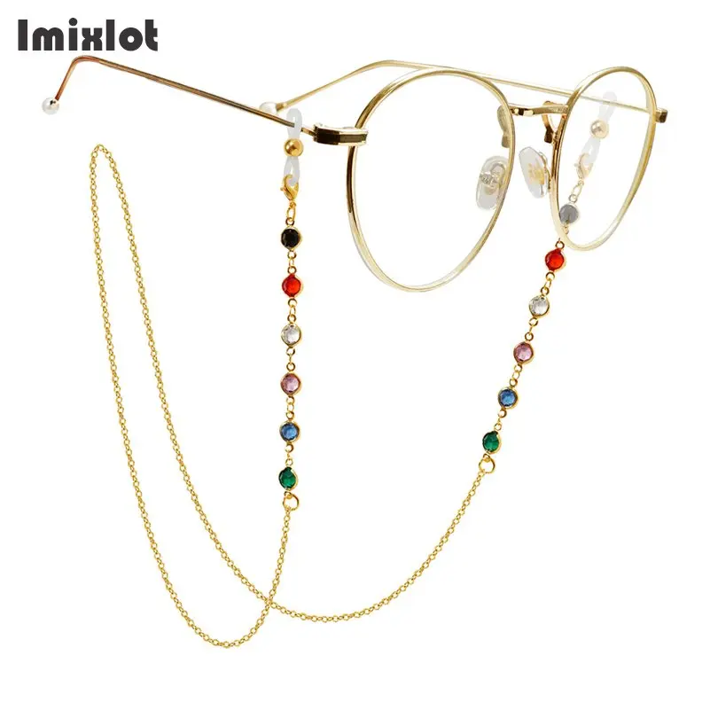 

Sunglasses Masking Chains For Women Colorful Crystal Beaded Eyeglasses Chains Lanyard Necklace Eyewear Strap Mask Hanging Chain