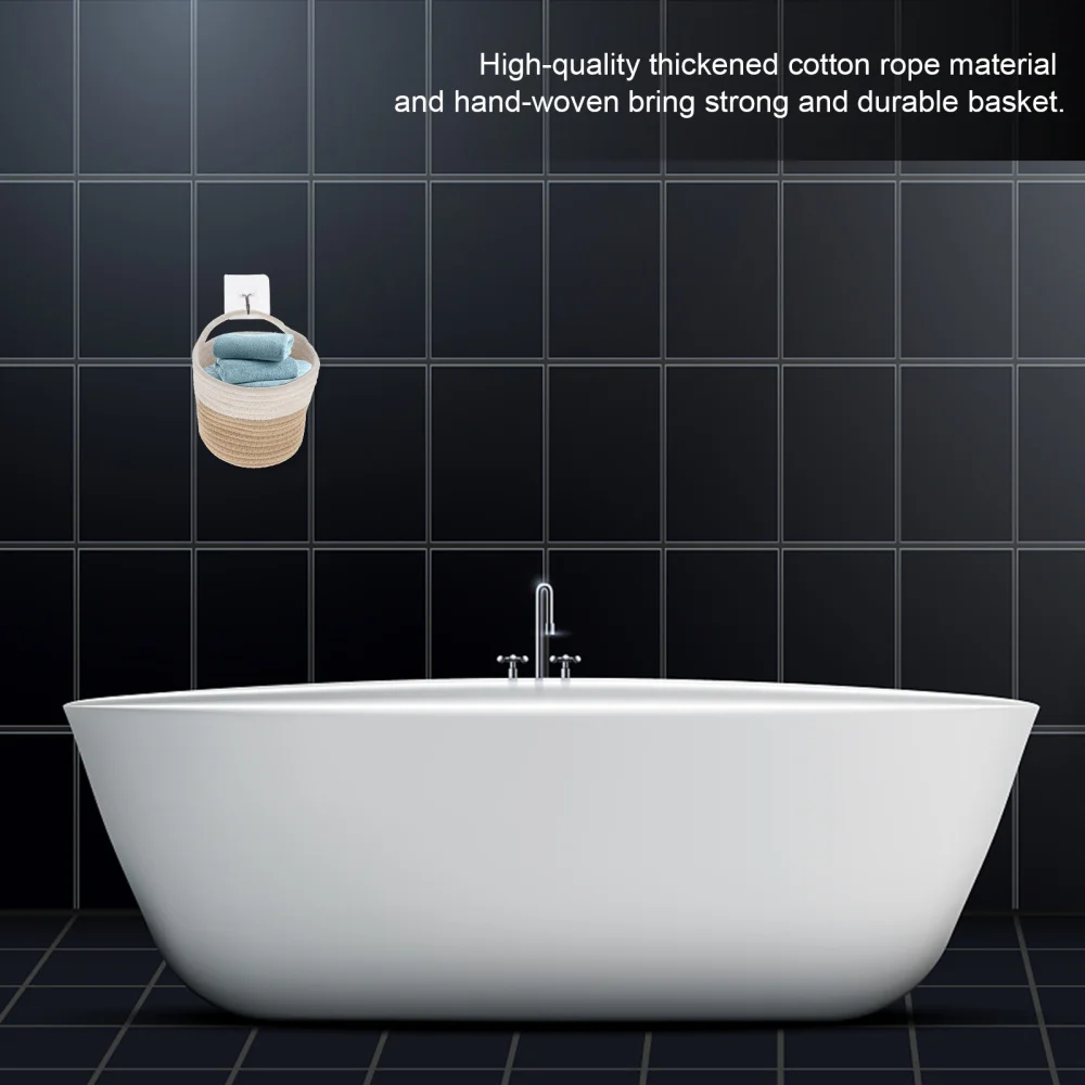 

1Pc Storage Basket Hand-woven Hanging Basket Gift Sundries Storage Holder