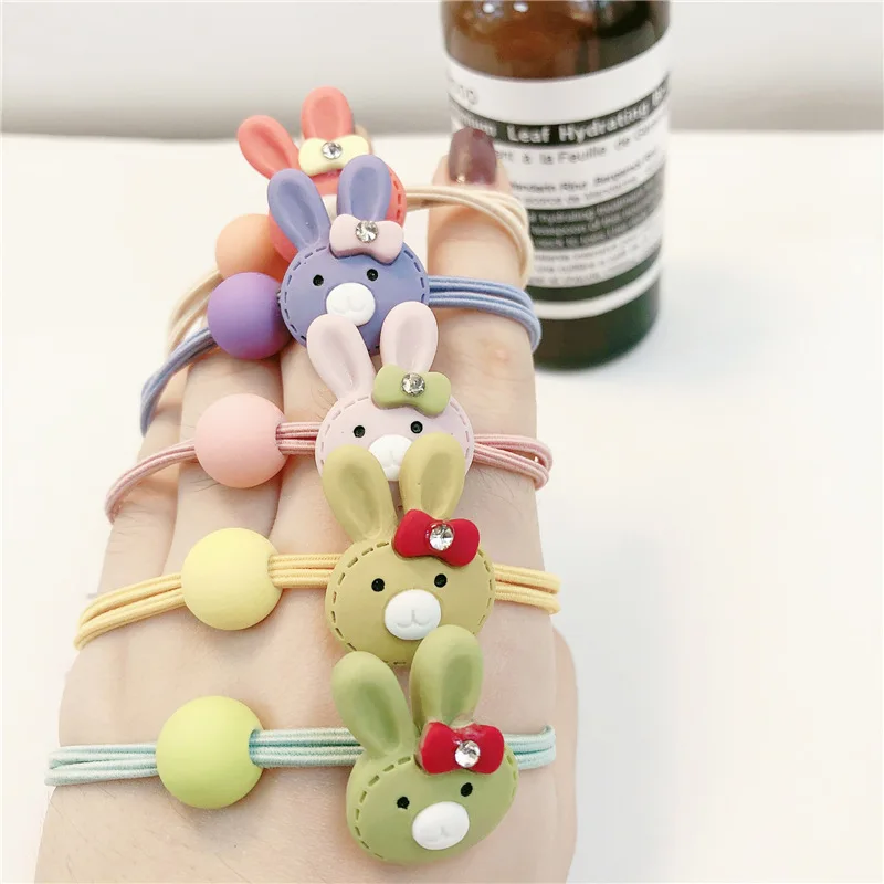 5 шт./компл. милое многослойное резинки для волос женские зимние домашние тапочки