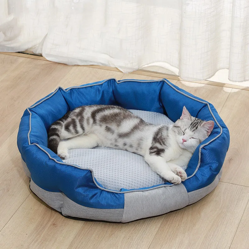 

Кровать для собак малого и среднего размера, роскошный диван со съемным моющимся чехлом, теплая Лежанка, нескользящая кровать для домашних ...