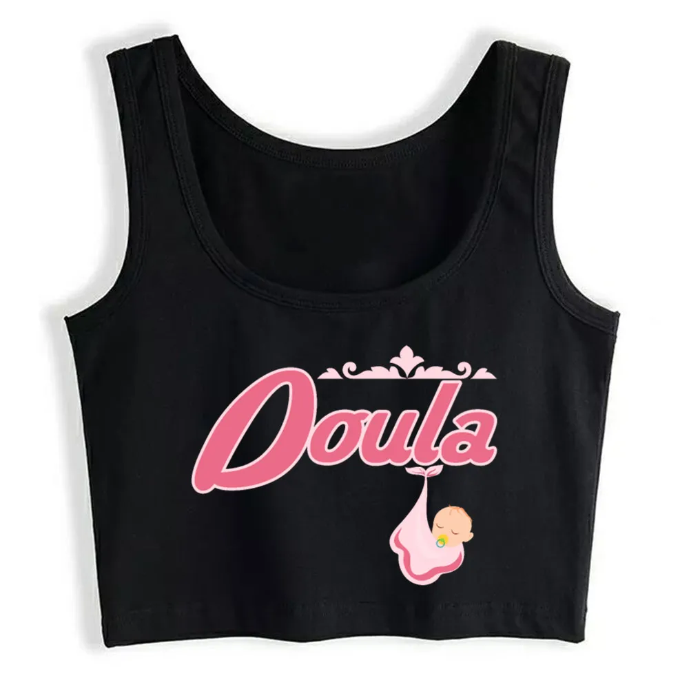 

Кроп-Топ женский с надписью «doula»