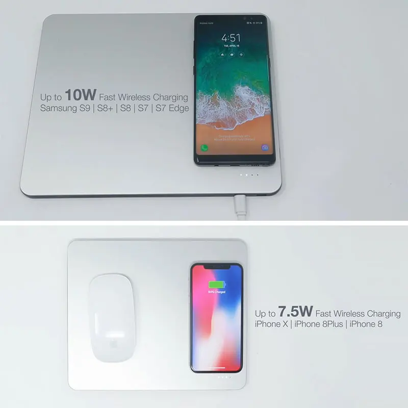 Коврик для мыши мощная док станция беспроводное зарядное устройство мобильных