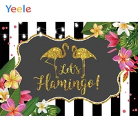 golden flower flamingo birthday party newborn personalized photographic backdrops photography backgrounds for photo studio prop