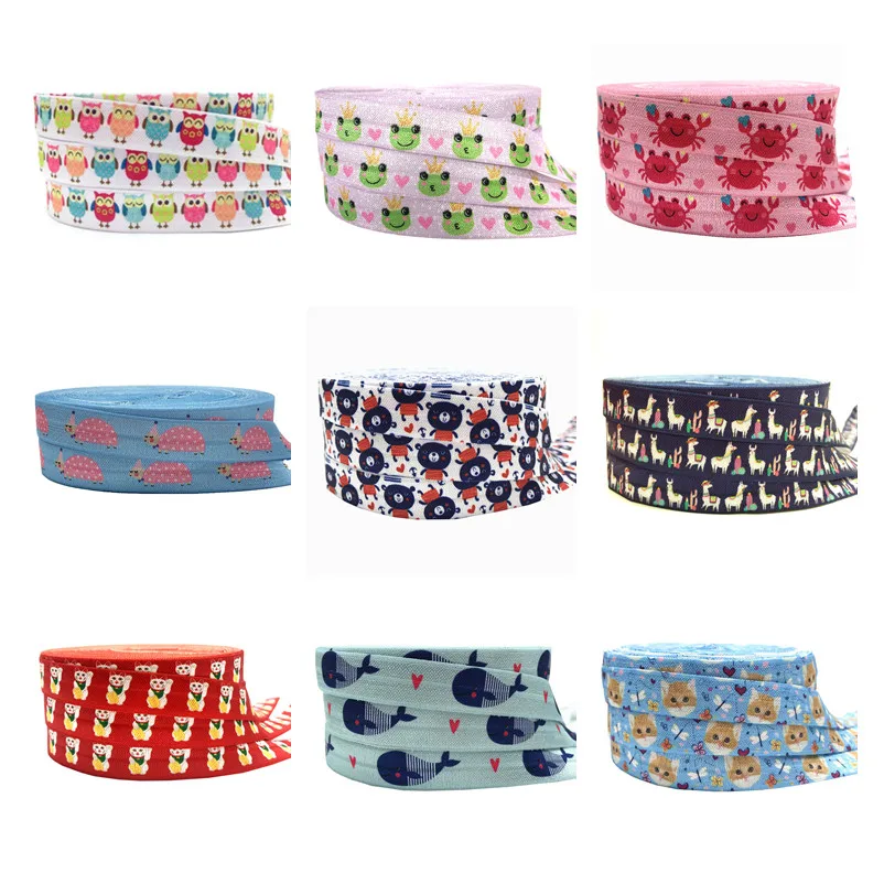 Лента с принтом ламы лягушки собаки складная для вечерние итья украшение дома 5