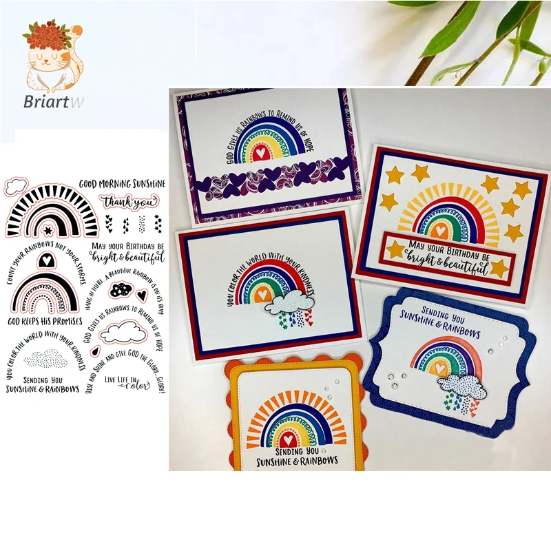 

Sunshine Rainbows Clear Stamps for Diy Scrapbooking Embossing Seal Paper Cards 2020 Transparent Silicone Stamp Painting Cards