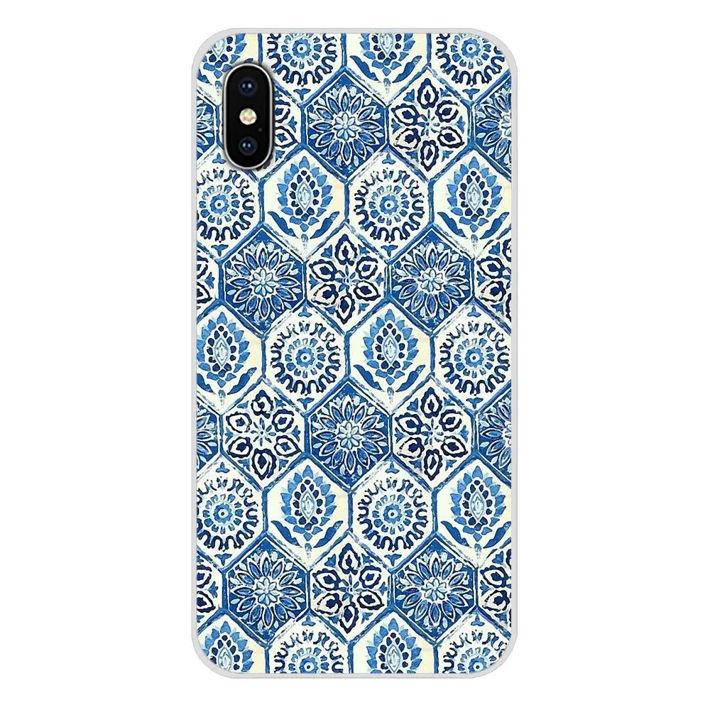 Декоративного искусства Марокканский плитка для Apple iPhone X XR XS 11 12Pro MAX 4S 5S 5C SE 2020 6S 7 8
