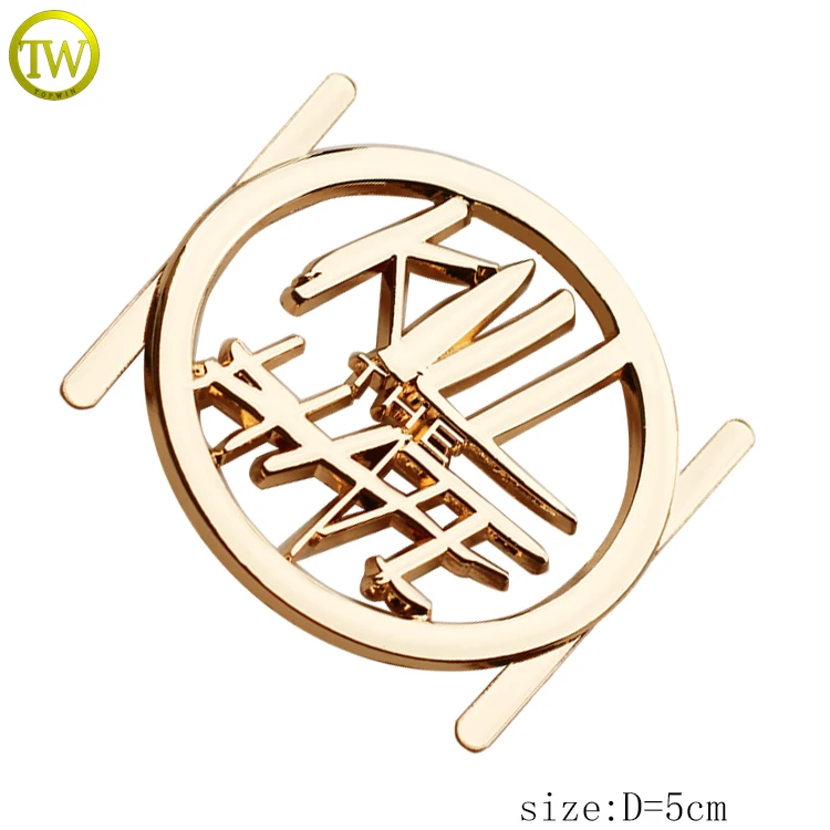 Заказной логотип выгравированный позолоченный круглый металлический лейбл | Дом