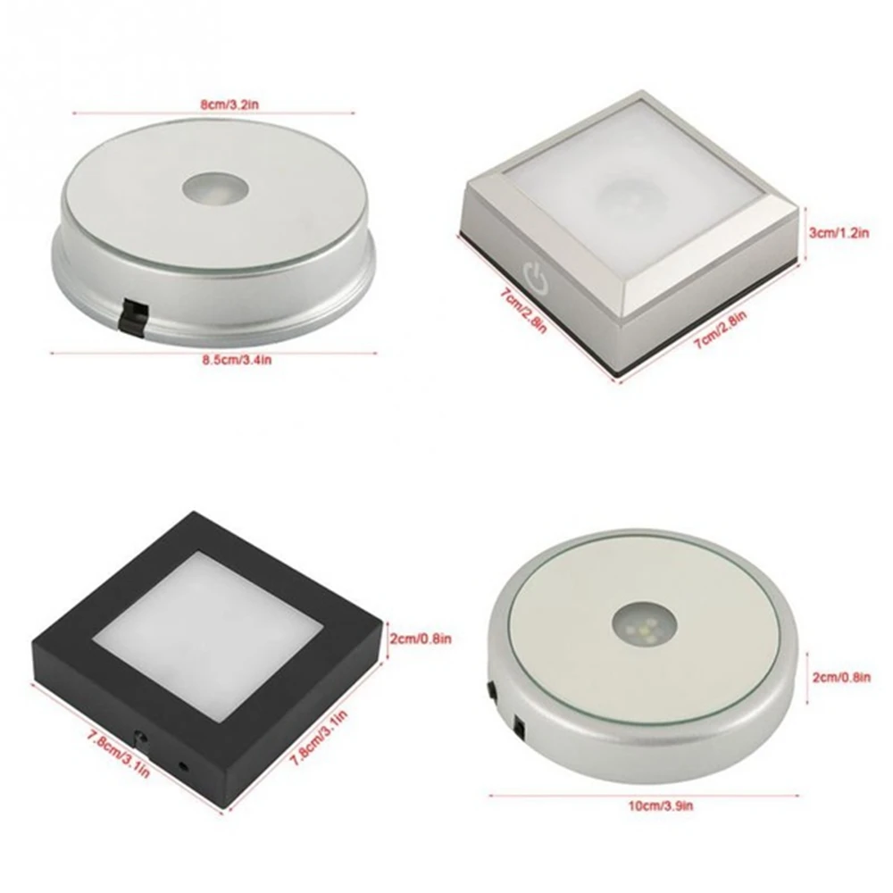 Светодиоды светящаяся основа светильник красочный 3D кристалл дисплей ремесла