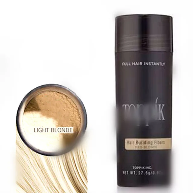 Light blonde 27,5 г волосы строительные волокна 9 цветов Волосы полные волосы мгновенно волокна держать спрей порошок лечение волос - Цвет: Light blonde