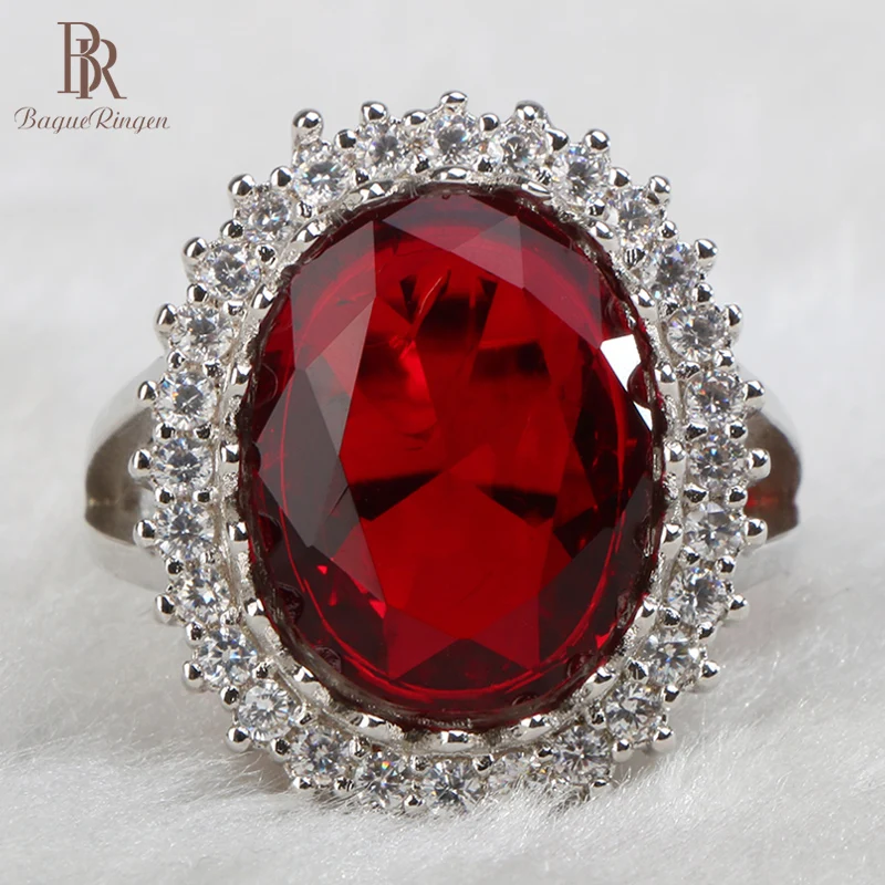 

Bague Ringen Women Luxury Rings With Round Shape Gemstone Female Wedding Party Fashion Jewelry Wholesale Gift Size 6-10