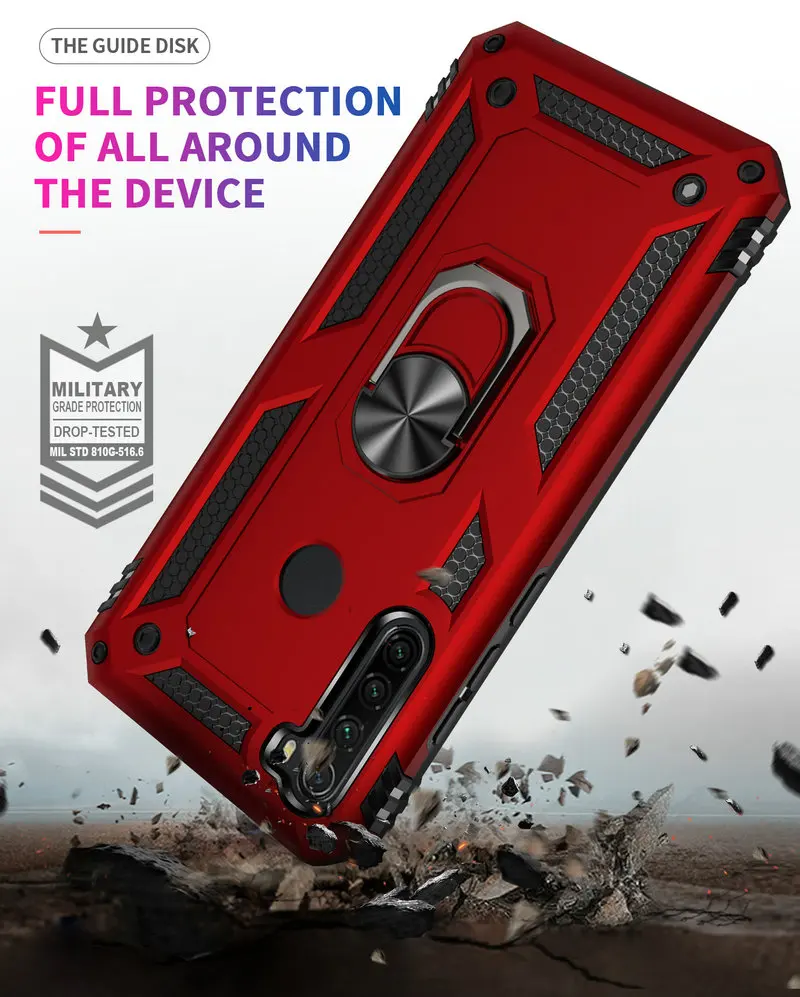 Чехол-накладка для Xiaomi Redmi Note 8T 3D армированный металлический 64/128 ГБ | Мобильные