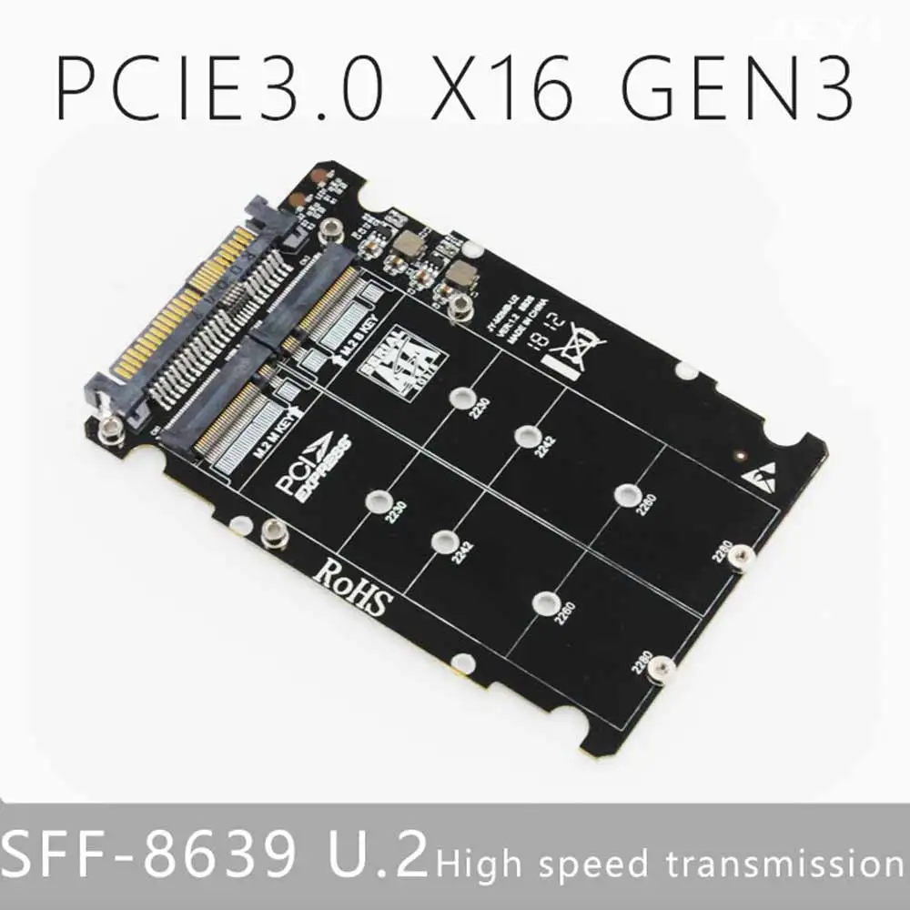 

M.2 SSD к адаптеру U.2 2 в 1 M.2 NVMe Key B/M NGFF SSD к PCI-e U.2 SFF-8639 NGFF 2,5 'SSD к PCI-E X16 для настольного компьютера