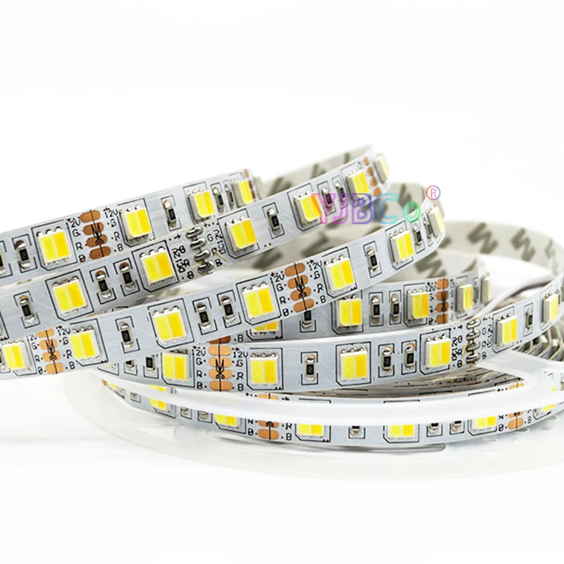 

5M DC 12V 24V 2 in 1 CCT LED Strip 60LEDs/M White+Warm white Double Color SMD 5050 Flexible Lamp Tape IP20 IP65 10mm width PCB