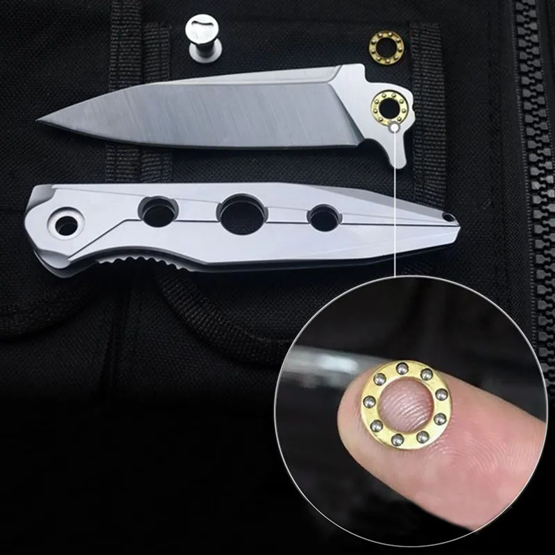 

Factory Sale Outdoor Military D2 Steel Silver Black Folding Knife Portable G10 Handle Ball Bearing Tactics Folding Edc Knife