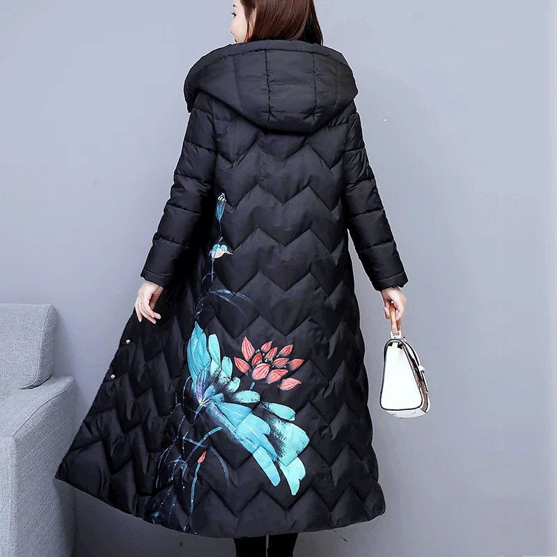 Корейский пуховик с хлопковой подкладкой теплое зимнее пальто женское плотное