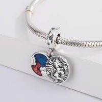 925 sterling silver magical unicorn double dangle beads pendant charm bracelet fashion jewelry diy making for pandora