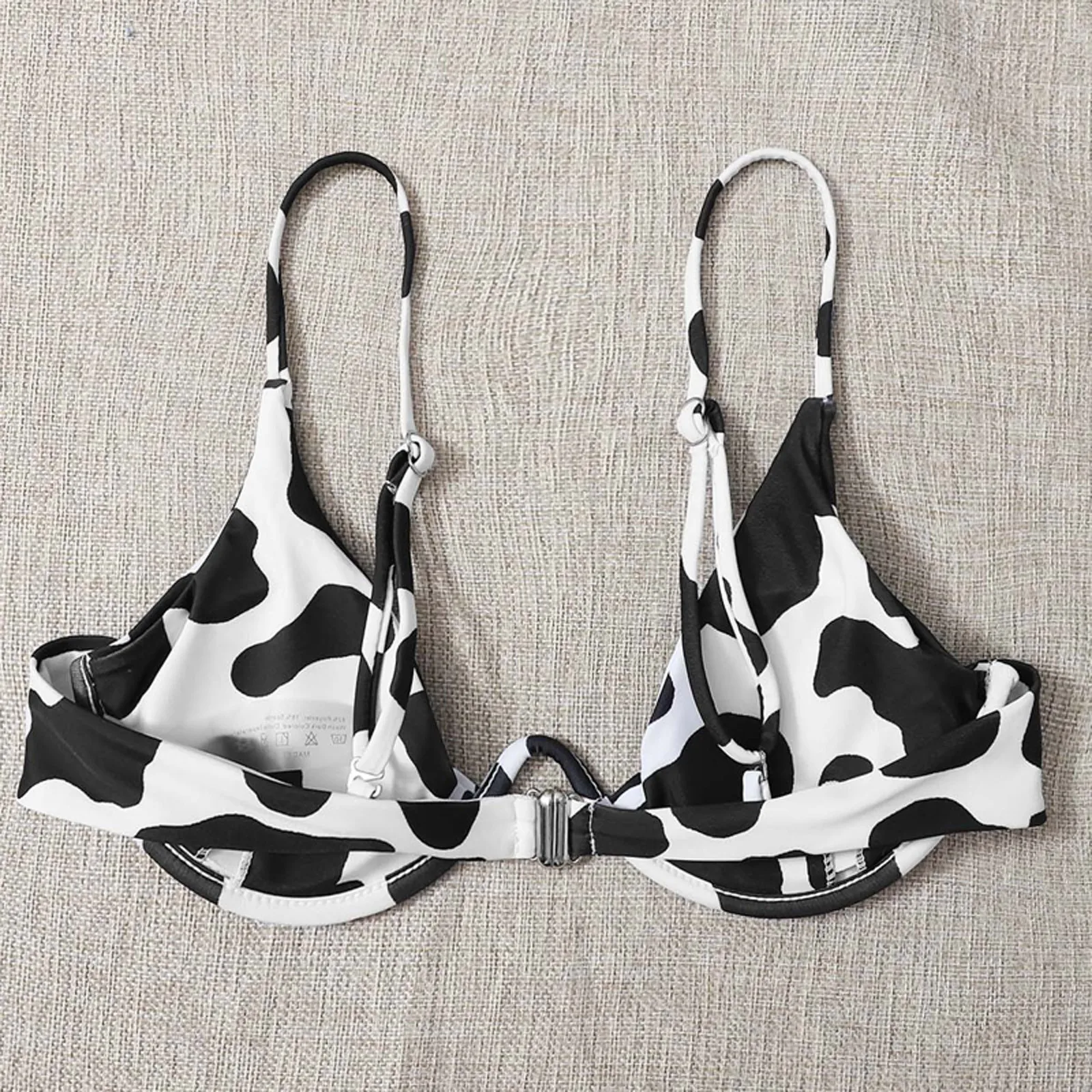 Сексуальный женский топ бикини с принтом коровы бюстгальтер пуш-ап мягкими