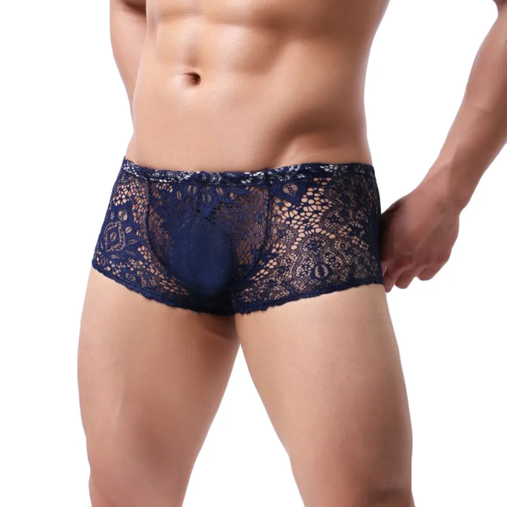 

Underwear Male Fashion Mens Boxer Underpants Sexy Briefs Shorts Underwear Lace Underpanties Breathable Stretch Underwear Male