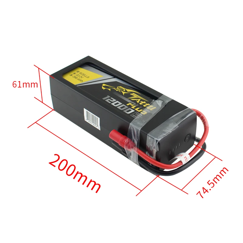 plus 12000mah Tattu Plus 6S 22,2 V LiPo умный аккумулятор 4S 10000mah 12000mah 16000mah 22000mAh Plus 25C с разъемом AS150 XT150 для беспилотного летательного аппарата - Цвет: plus 12000mah