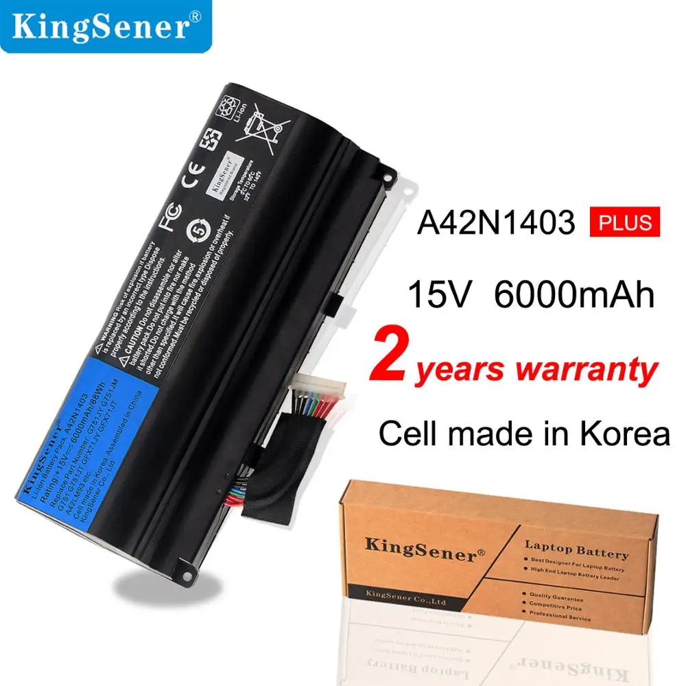 Сменный аккумулятор Kingsener A42N1403 для ASUS ROG G751 GFX71JY GFX71JT G751JY G751JM G751JT A42LM9H A42LM93 4ICR19/66 2 8