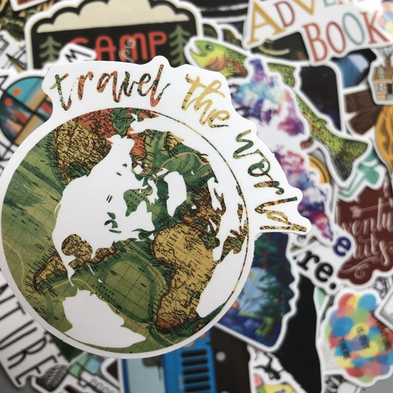 

65 шт., водонепроницаемые наклейки на чемодан, ноутбук, автомобиль