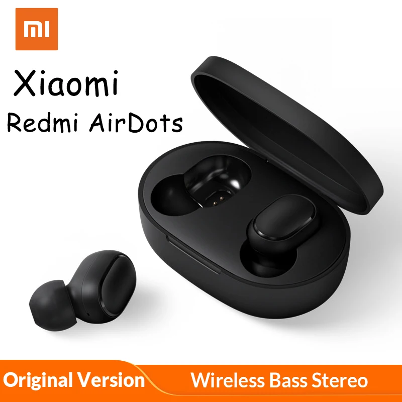 Xiaomi Redmi AirDots TWS Bluetooth 5 0 беспроводные наушники для зарядки 8D Bass стерео с микрофоном