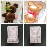 dorica new big bear silicone mold diy chocolate mousse mold craft soap mould cake decoration tools kitchen cake design bakeware