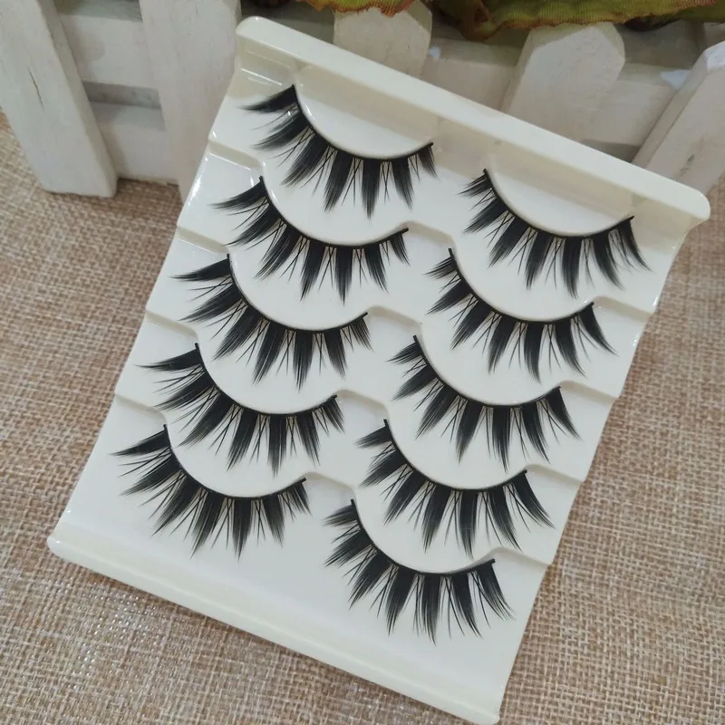 Для увеличения объема ручная работа хлопковые толстые Ложные ресницы Конические