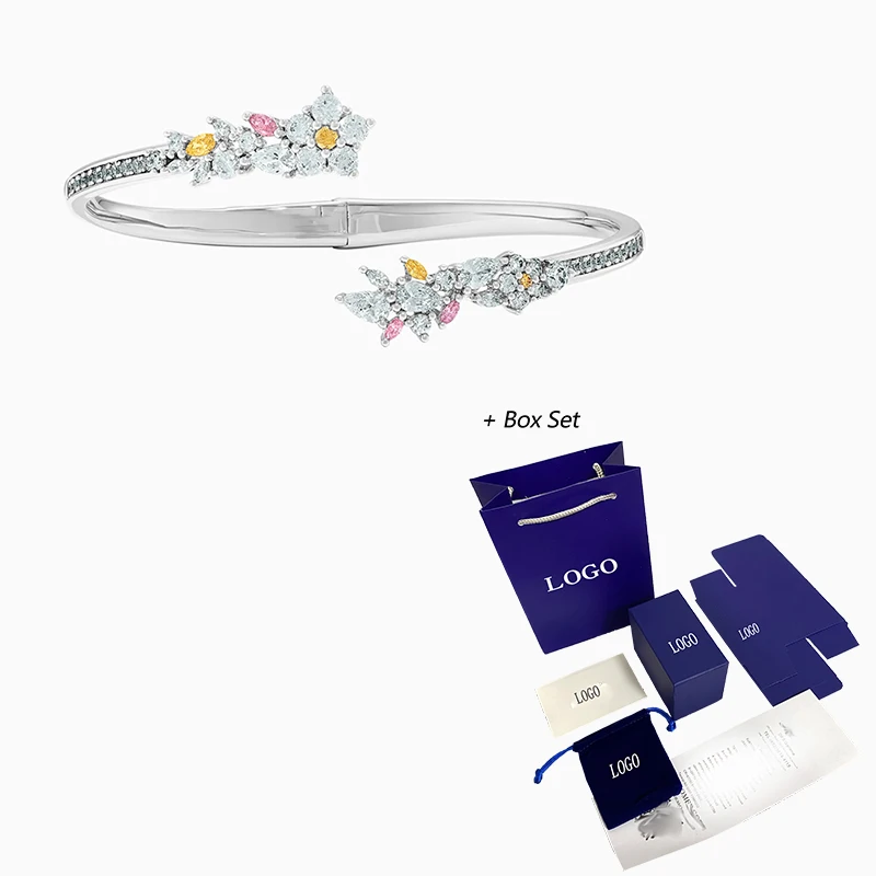 

Fashion Jewelry Swa New Plant Bracelet Platinum Petal Pattern Exquisite Crystal Ladies Fashion Elegant Romantic Jewelry Gift