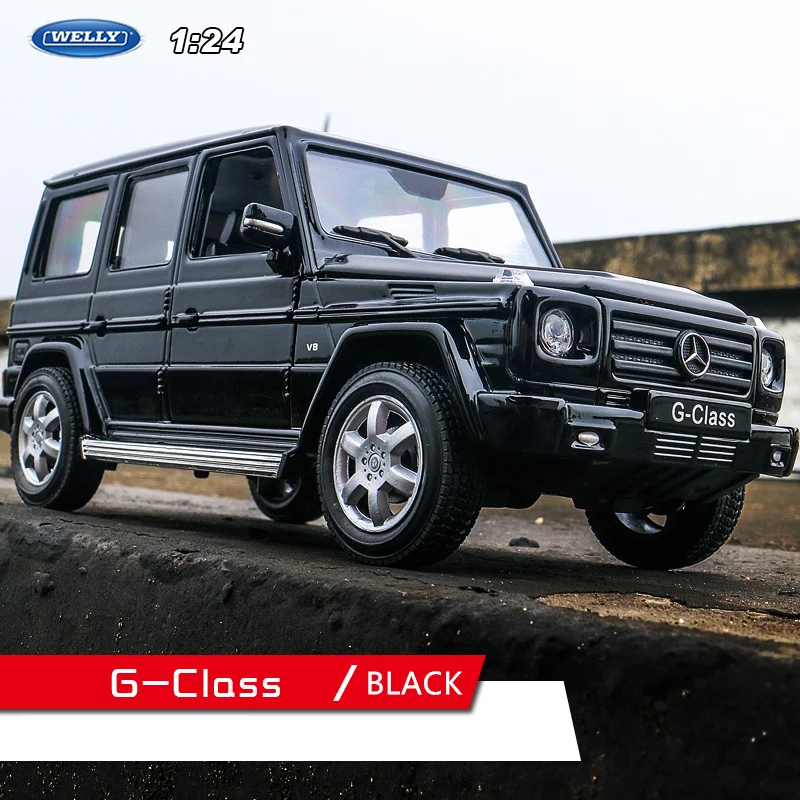 G-Class Welly 1:24 Mercedes-Benz G500 G55 автомобиль сплав модель автомобиля моделирование автомобиля украшение коллекция Подарочная игрушка Литье под давлением модель игрушка для мальчиков - Цвет: G-Class
