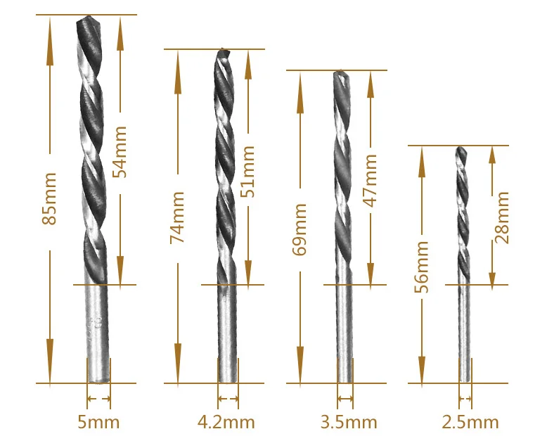 9pc HSS Hand Tap Set M2 Twist Drill Bits T-Handle Wrench hread Reamer M3-M6 Taps For Wood Soft Metal Aluminum PCB | Инструменты