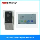 Мультиязычный комплект видеодомофона HIKVISION, включая DS-KV6113-WPE1(B) и DS-KH6340-A, видеодомофон, водонепроницаемый, поддержка карт