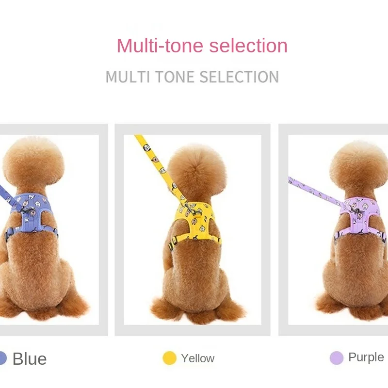 

Fashionable Cute Pet Pet Lead Rope Dog Cat Pet Traction Rope Chest Strap Dog Sleeve Flower Design Method Fighting Chest Strap