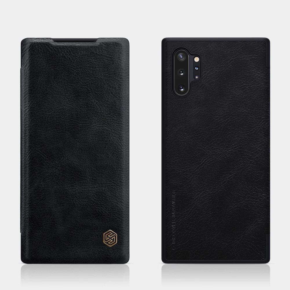 Nillkin Qin Роскошный ультра тонкая Книга Флип кожаный чехол для samsung Galaxy Note 9 10 S9 S10 Plus S10E Note10 Plus слот для карт